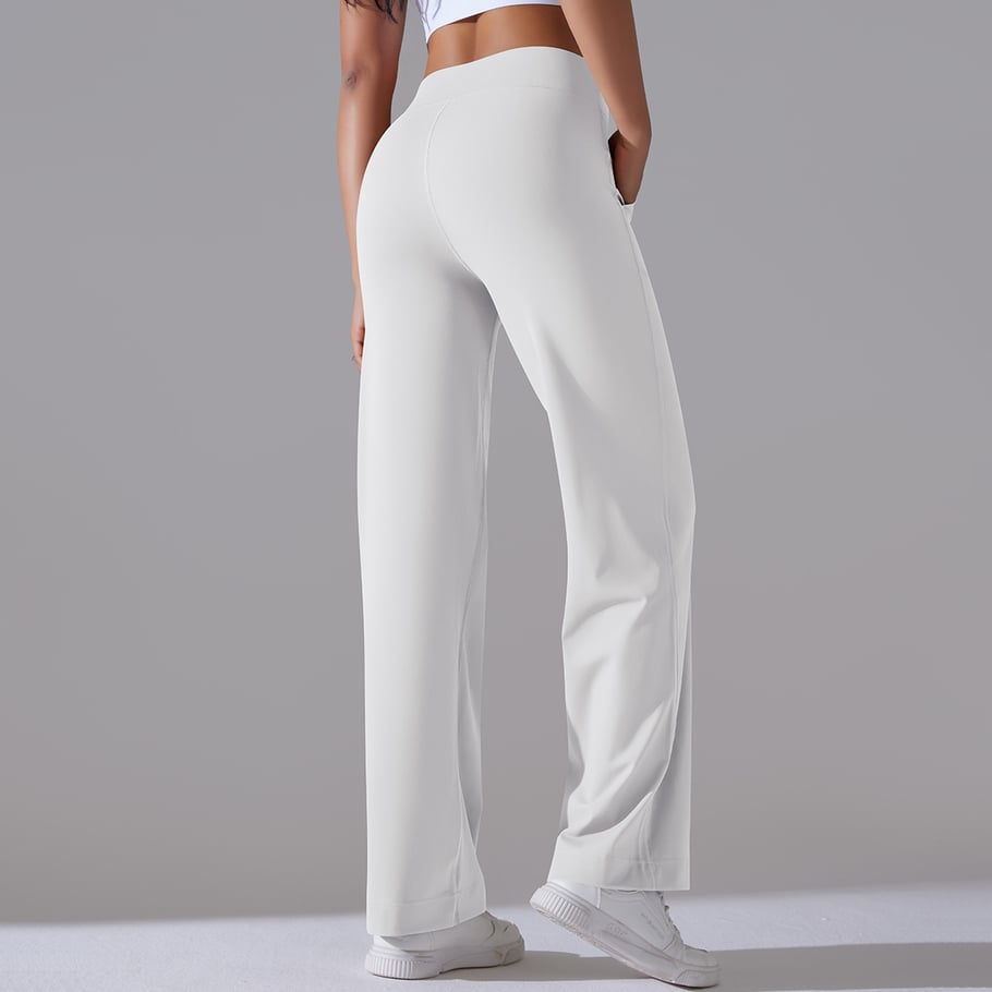 1 Piece Solid Colored High End Elastic Loose  Casual Women's Sports Long Pants Picture9