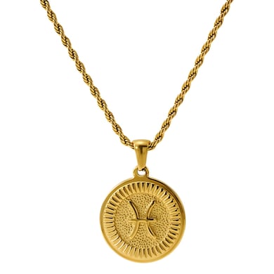 Collar con colgante unisex de acero inoxidable chapado en oro de 18 quilates, diseño geométrico retro, serie clásica, 1 pieza h5 Imagen6