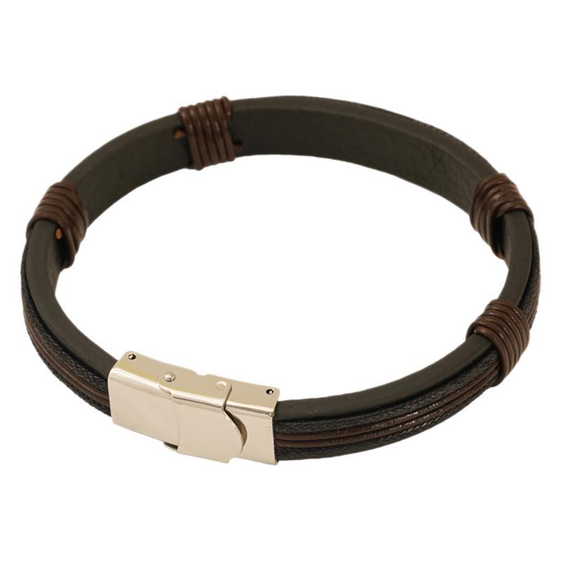 1 Paar Retro-Mode personalisierte Lederseil-Armbänder für Männer im kalten Stil, Nischen-geflochtene Lederarmbänder, Armbandschmuck für Frauen und Männer, Unisex-Armbänder Bild6