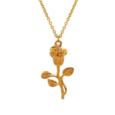 1 Piece Romantic Series Sweet Flower Titanium Steel 18K Gold Plated Women Pendant Necklaces h5 Picture5