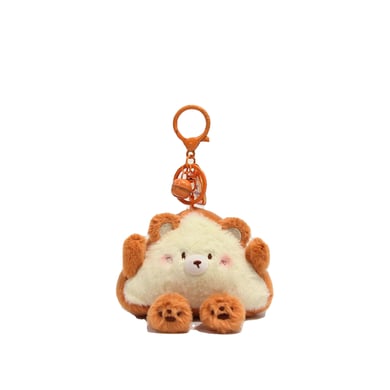 1 Piece Designable Series Cute Bread Furry Bear Rayon Women's Bag Charms h5 Picture6