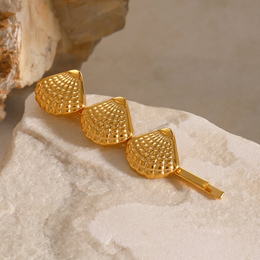 1 Pair Simple Series ins style Turtle Stainless Steel 18K Gold Plated Women Hair Clips Picture5