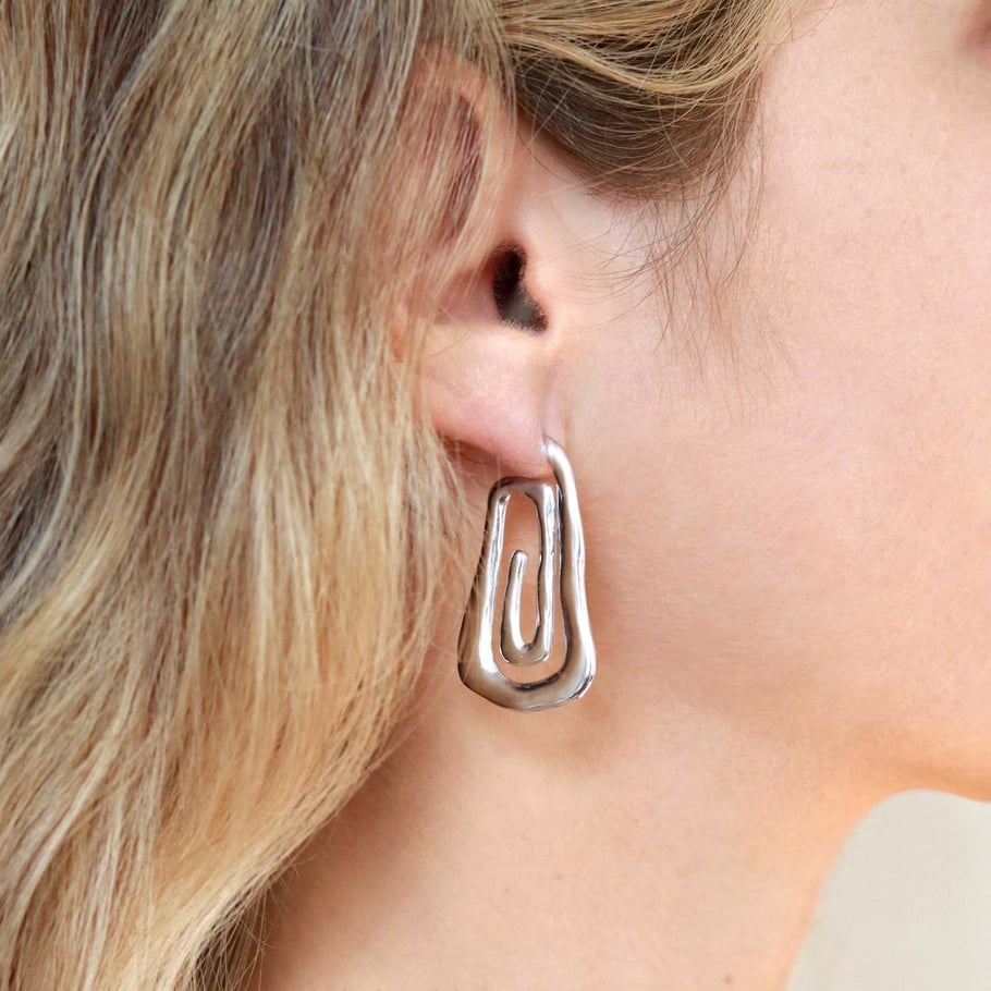 1 Pair Minimalist Series Retro Chic Spiral Shape Stainless Steel Gold Color Women's Stud Earrings Picture5