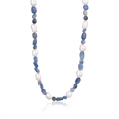 1 Piece Ocean Series Vacation Fish Irregular Crystal Gold Color Natural Stone Women's Beaded Necklaces h5 Picture9