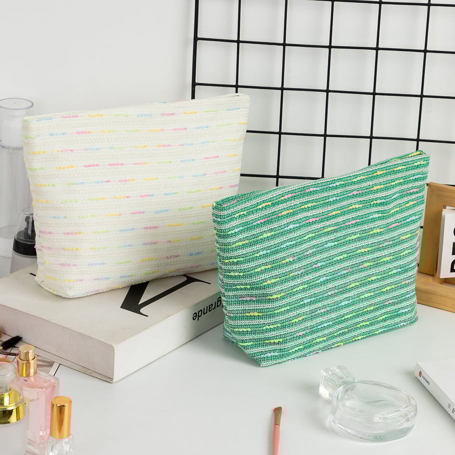 1 Piece Colorful Striped Women's Makeup Bags Picture3