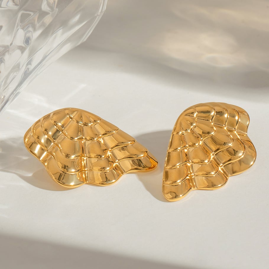 1 Pair Simple Series Retro Geometric Stainless Steel 18K Gold Plated Women Stud Earrings Picture3