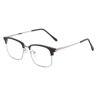 1 Pair Casual Semi Framed Square Shaped Blue - light Blocking Glasses h5 Picture7