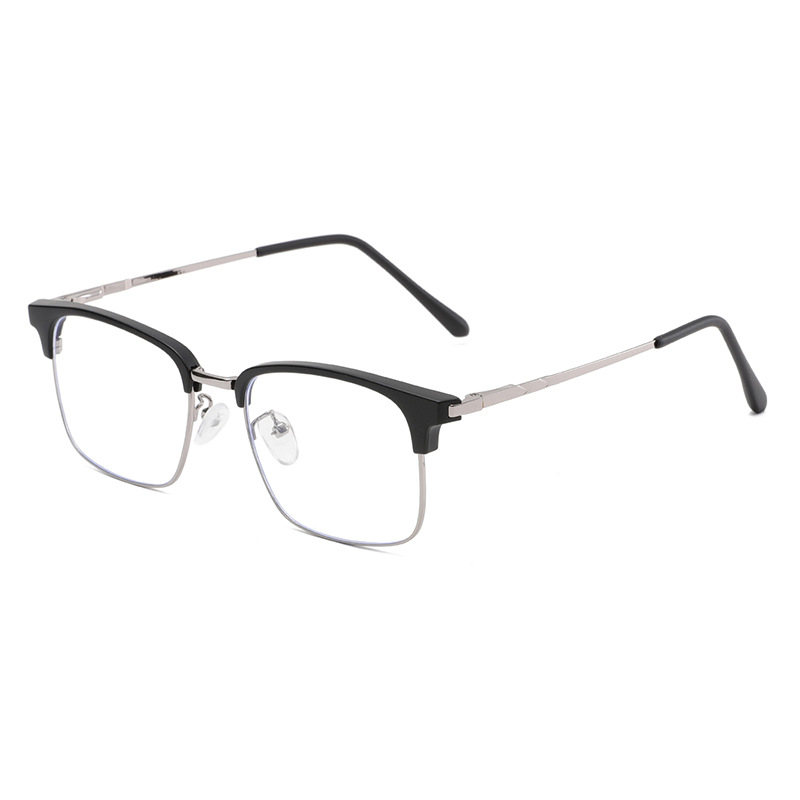 1 Pair Casual Semi Framed Square Shaped Blue - light Blocking Glasses Picture7