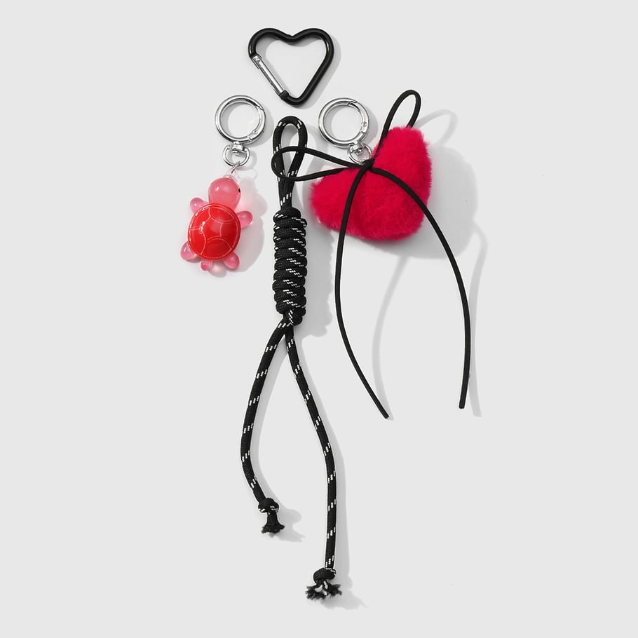 1 Piece Cute Plush Heart Women's Bag Charms Picture6
