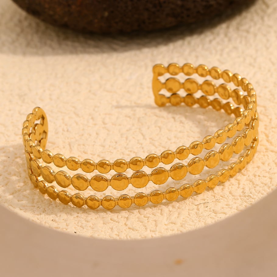 1 Piece Simple Series Retro Geometric Stainless Steel   Gold Color  Women's Bangles Picture7