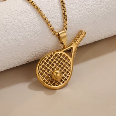 1 pieza de colgantes unisex de acero inoxidable en color dorado con diseño geométrico simple de serie simple h5 Imagen2