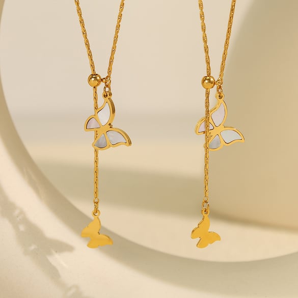 1 stuk romantische serie schattige dieren titanium staal 18K vergulde schelp dames hanger kettingen