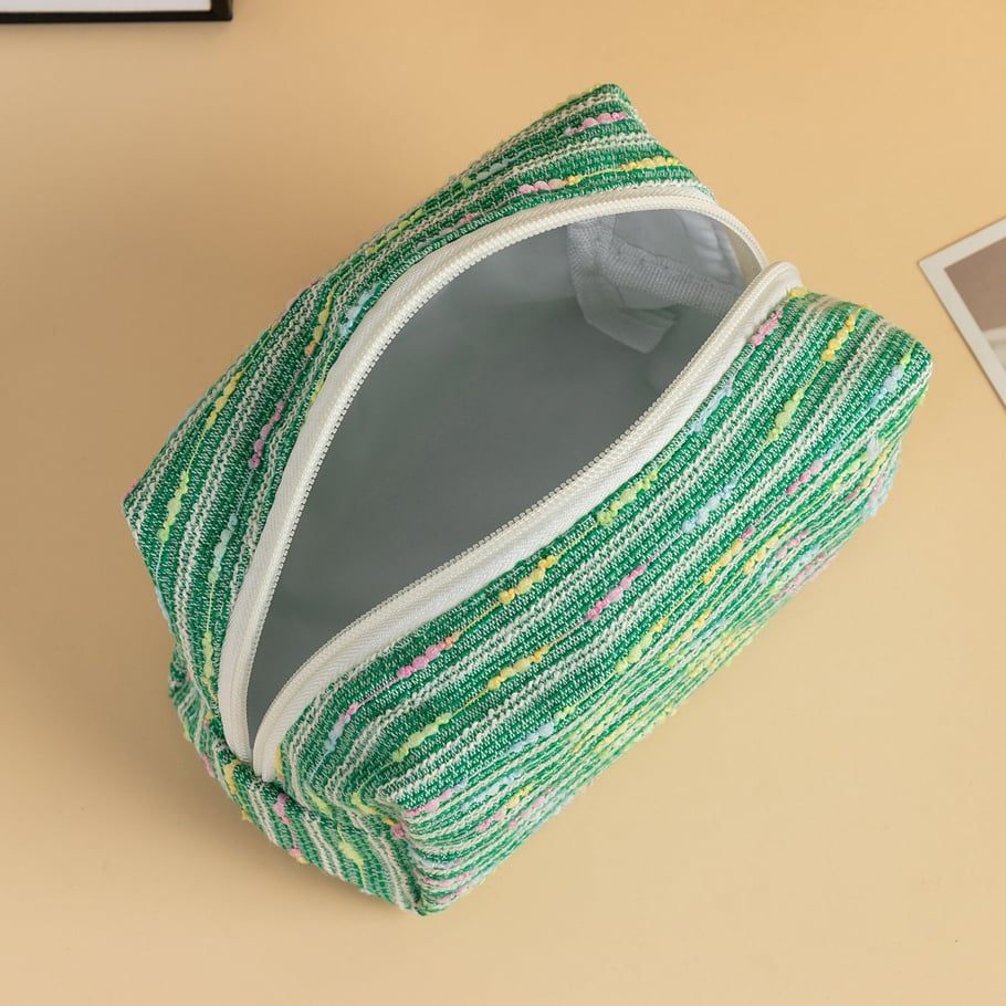 1 Piece Colorful Striped Women's Makeup Bags Picture8