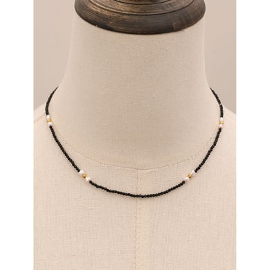 1 Stück Simple Series Elegantes Herz Edelstahl 18 Karat vergoldet Kunstperle Damen Perlenketten h5 Bild5