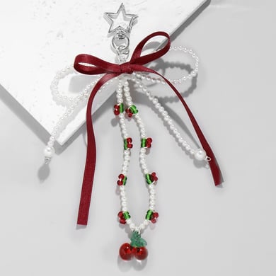 1 Piece Sweet Beaded Bow Bag Charms h5 Picture5