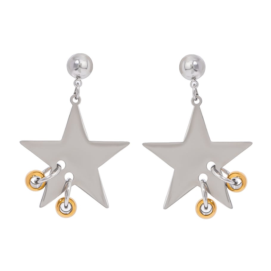 1 Pair Simple Series Classic Geometric Stainless Steel 18K Gold Plated Women Drop Earrings Picture6