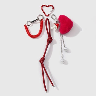 1 Piece Cute Plush Heart Women's Bag Charms h5 Picture10