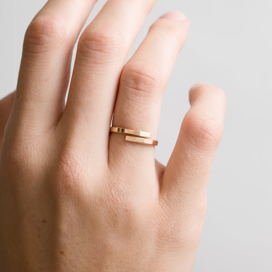 Simple Series Everyday Gold - colored Stainless Steel Couple Rings Picture4