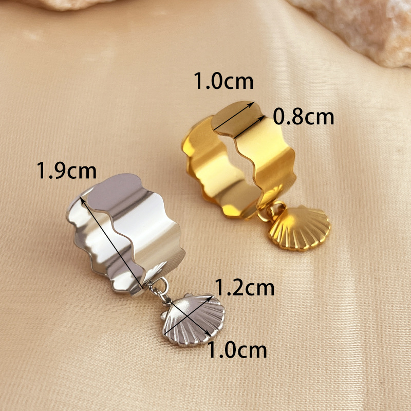 1 Stück Simple Series Casual Turtle Edelstahl Goldfarben Damen Verstellbare Ringe Bild5