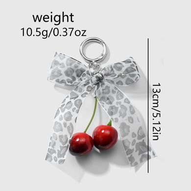 1 Piece Sweet Lace Leopard Bow Bag Charms h5 Picture10