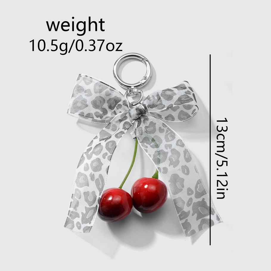 1 Piece Sweet Lace Leopard Bow Bag Charms Picture10
