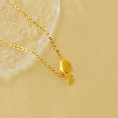 1 Piece Golden Simple Series Simple Letter Women's Pendant Necklaces h5 Picture3