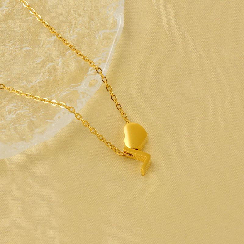1 Piece Golden Simple Series Simple Letter Women's Pendant Necklaces Picture3
