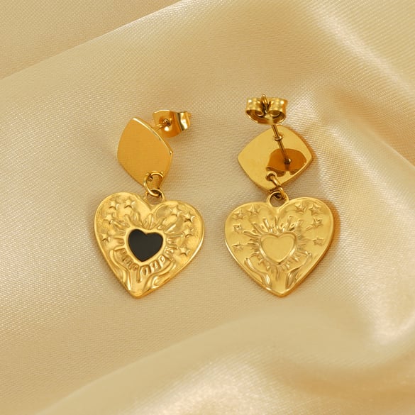 1 Pair Light Luxury Fashion All-match Love Women's Pendant Earrings