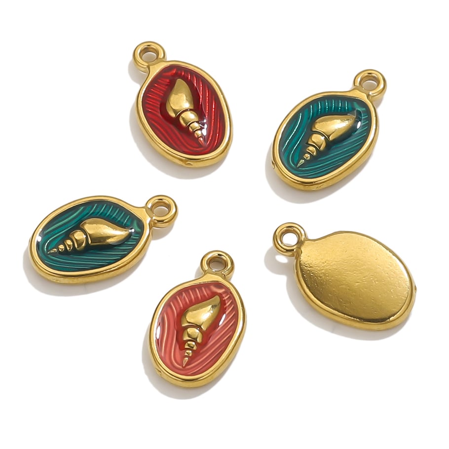 Pendentif tortue rétro en acier inoxydable couleur or pour femme, série simple, 1 pièce Image7