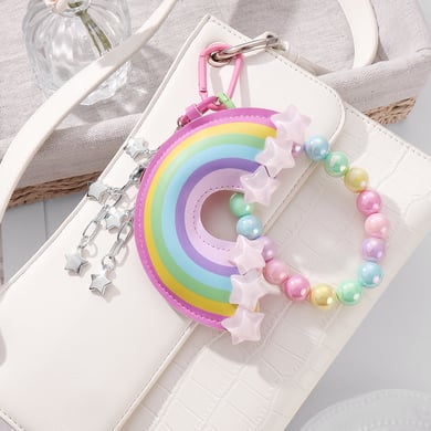 Leather Rainbow & Beaded Chain Women's Bag Charms h5 Picture4