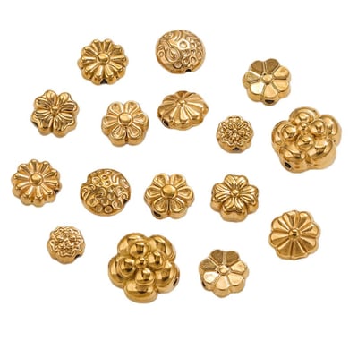 1 Pair Retro Flower 18K Gold Plated Women Pendants h5 Picture5