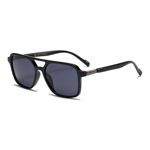 1 Pair Stylish Double  Bridge Leopard Print Metal  Patchwork UV  Protective Women's Sunglasses 2