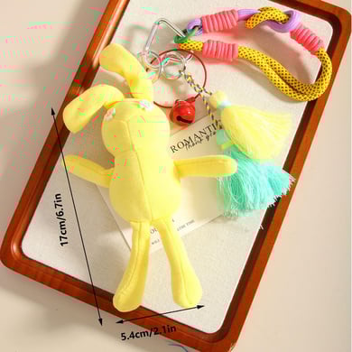 1 Piece Vivid Series Stylish Cute Pink Rabbit Doll Rayon Women's Bag Charms h5 Picture8