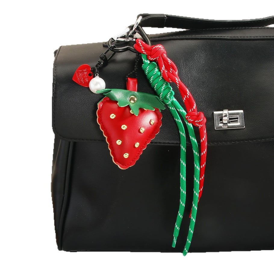 1 Piece Sweet Leather Strawberry Women's Bag Charms Picture6