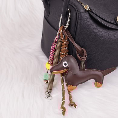 1 Piece Simple Series Cute Animal Leather Women's Bag Charms h5 Picture5