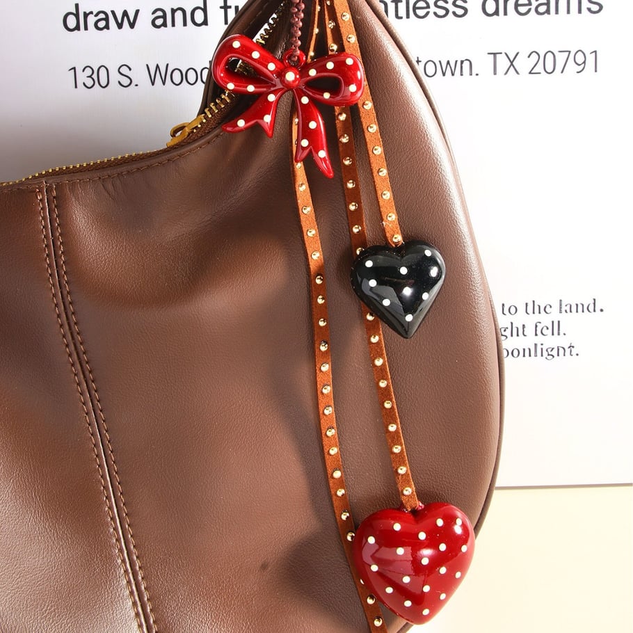1 Piece Simple Series Cute Heart Rayon Women's Bag Charms Picture3