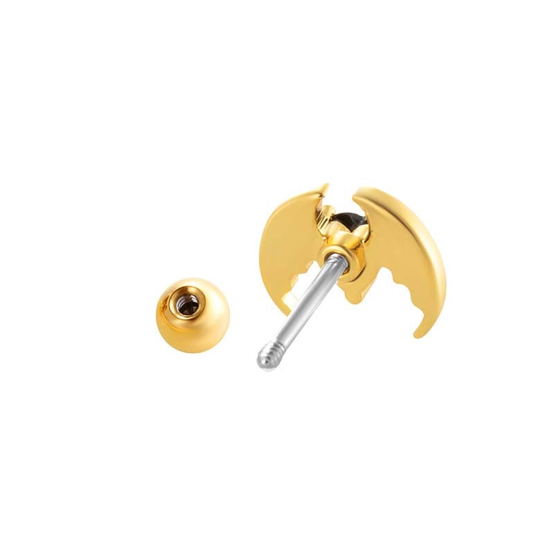 1 Piece Delicate Spider Titanium Steel Zircon Women's Stud Earrings h5Picture5
