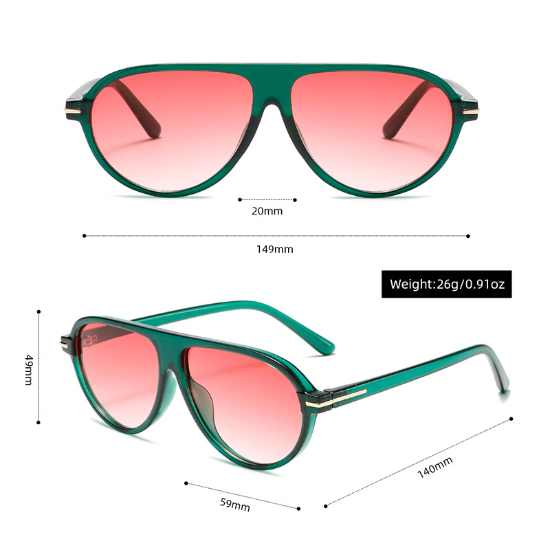 1 Pair Simple Series Daily Solid Color Plastic Women Sunglasses Picture9