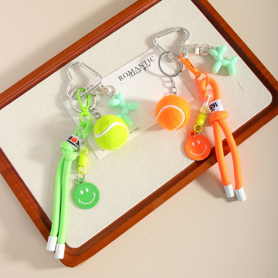 1 Piece Sport Series Vivid Tennis Garniture Smiling Face Alloy Women's Bag Charms Picture4