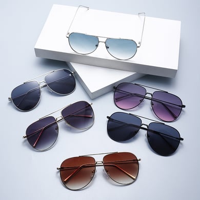 1 Pair Light Luxury Solid Color Alloy Women's Sunglasses h5 Picture10