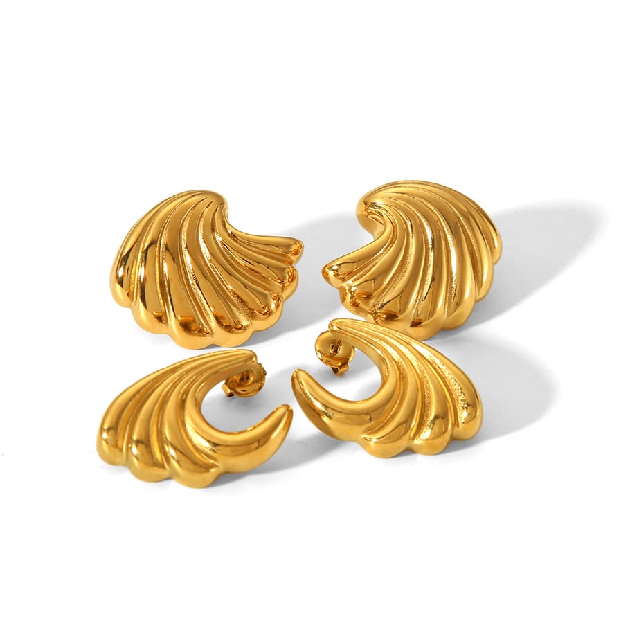 1 pair simple series daily geometric gold plated stud earrings h5Picture6