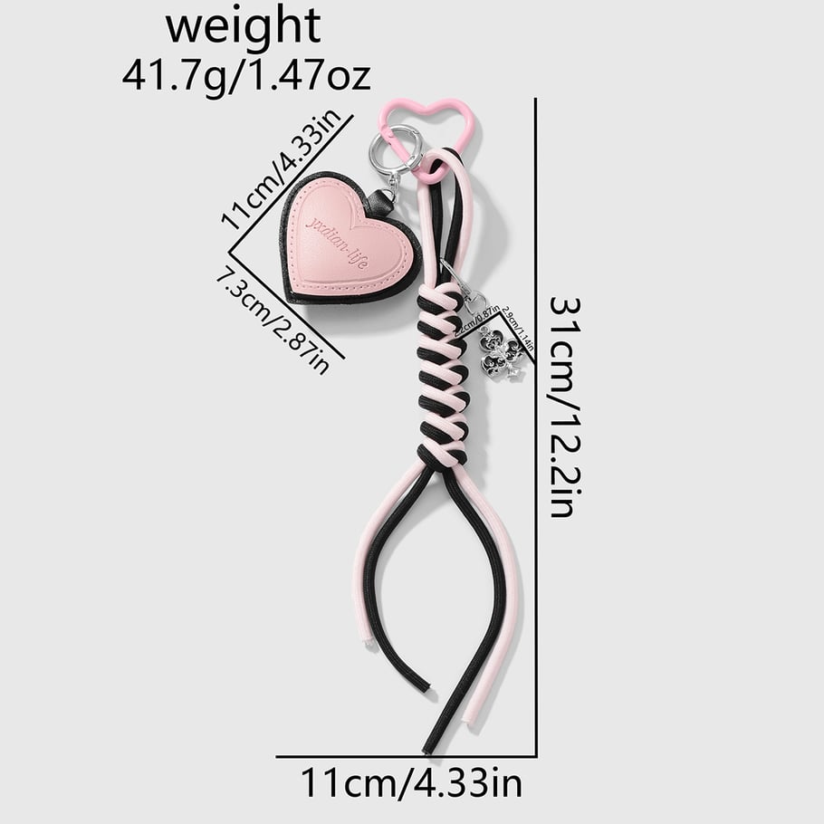 1 pieza de dijes para bolso de mujer de aleación con forma de corazón clásico de serie simple Imagen15