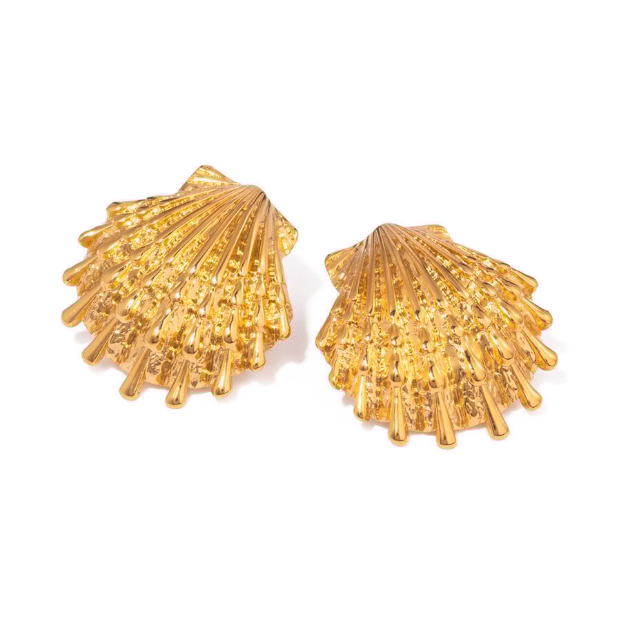 1 Pair Simple Series ins style Turtle Stainless Steel 18K Gold Plated Women Stud Earrings Picture3