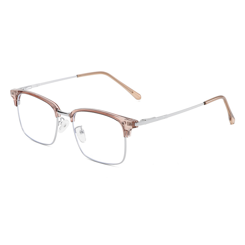 1 Pair Casual Semi Framed Square Shaped Blue - light Blocking Glasses Picture8