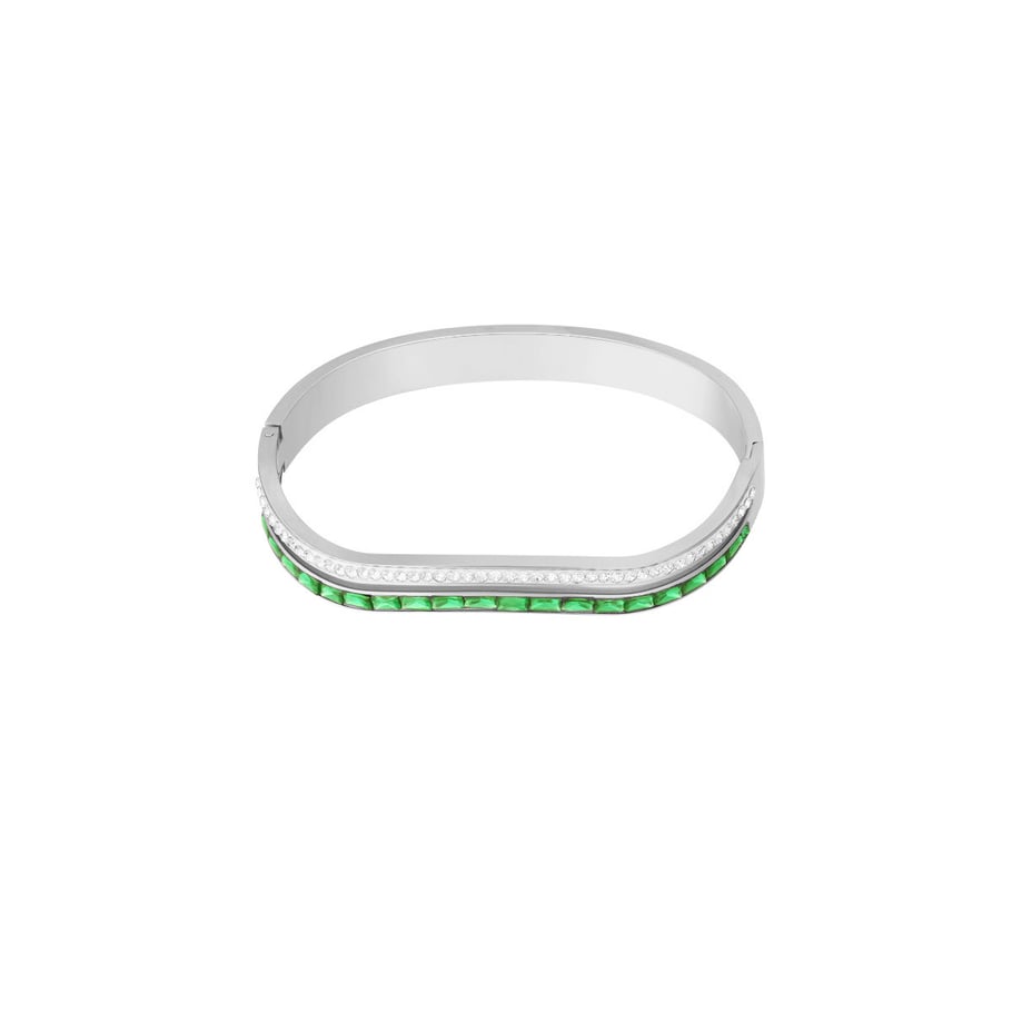 1 Piece Sophisticated Series Retro Strip Double-layers Stainless Steel Gold Color Women's Bangles Picture7