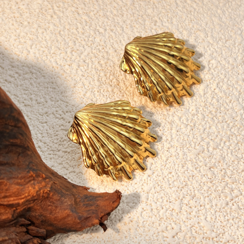 1 Paar Simple Series Simple Turtle Edelstahl Goldfarben Damen Ohrstecker Bild5
