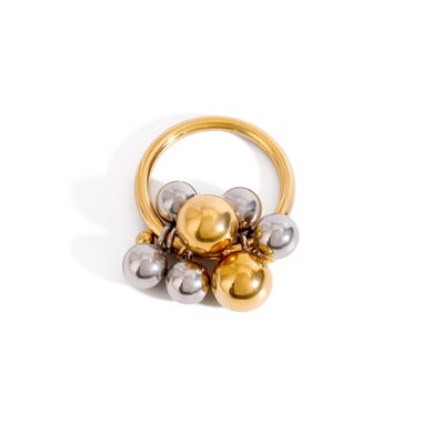 1 Piece Minimalistic Series Daily Designable Irregular Stainless Steel Gold And Silver Mixed Color Women's Single Rings h5 Picture12