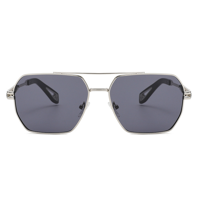 1 Pair of Retro Square - frame Metal Women's Sunglasses Picture9