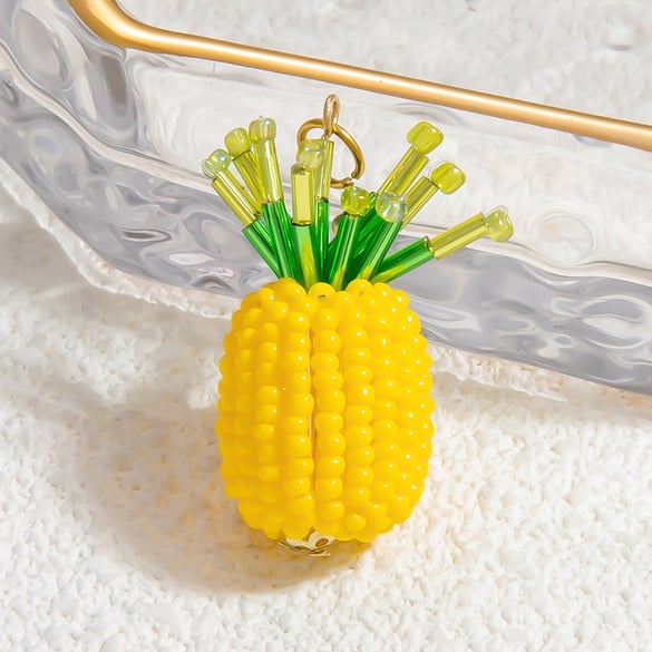 1 Piece Romantic Series Sweet Casual Fruit Glass Woven DIY Women's Pendants