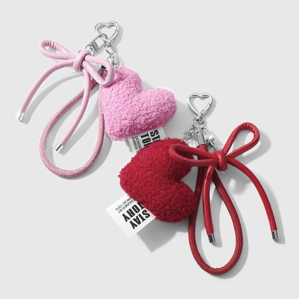 1 pezzo di serie romantica con ciondolo a forma di cuore in lega per borsa da donna